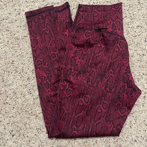 BuffBunny Large Red Snake Print Leggings